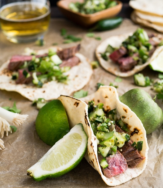 taco with beef and veges